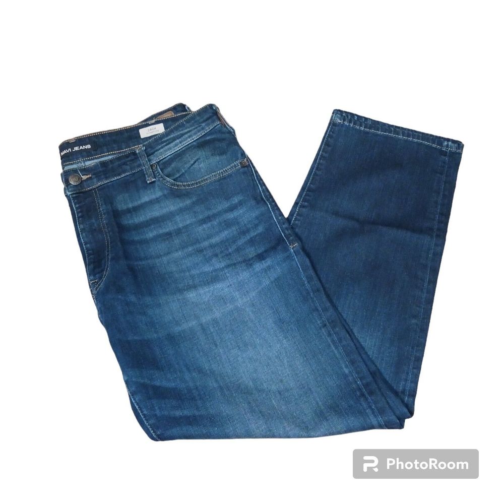 Mavi jeans Men's Size‎ 40 x 32 Zach Straight Leg Dark Wash Denim Mix Rise Casual